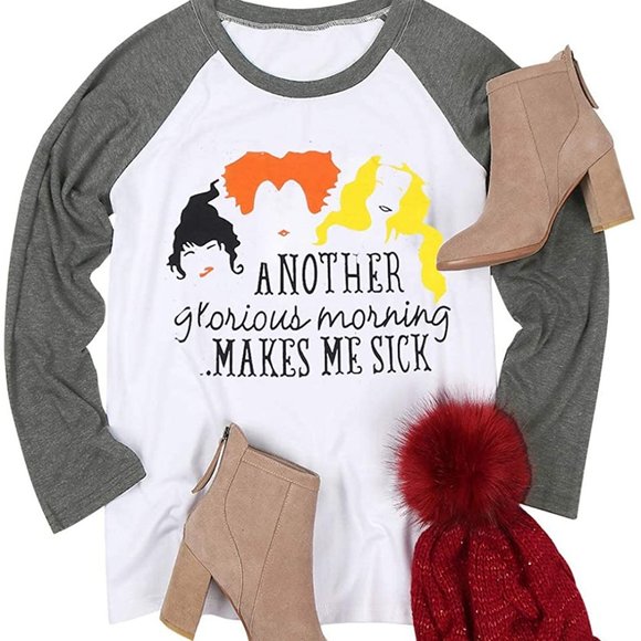 Size M Sanderson Sisters Another Glorious Morning Makes Me Sick Shirt - Picture 2 of 6